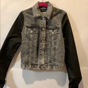 Black and grey girls jean jacket